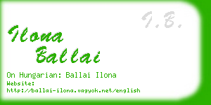 ilona ballai business card